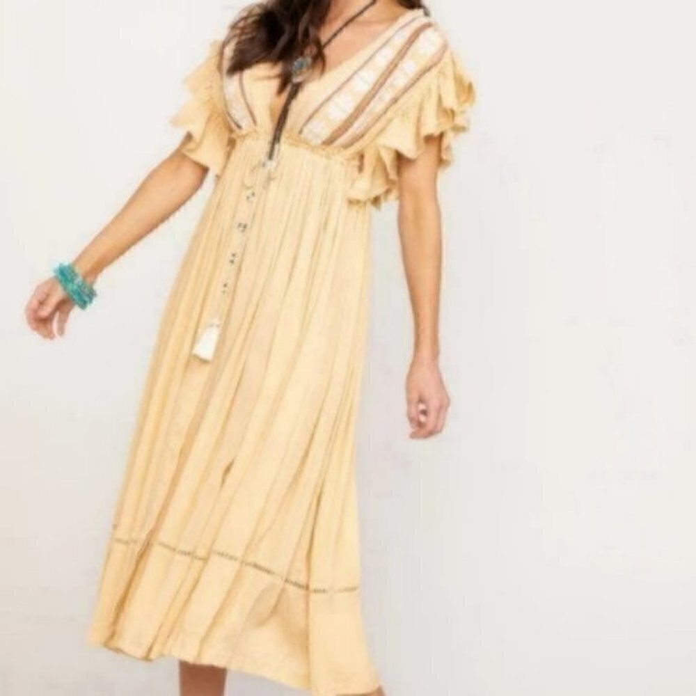 NWT Free people boho gypsy midi dress - Picture 3 of 8